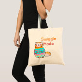 Tote Bag Cuddly Ginger Cat Snuggle Mode (Devant (produit))