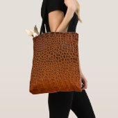 Tote Bag Cuir de crocodile Brown (De près)