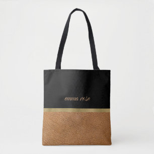 Tote Bag Cuir et noir