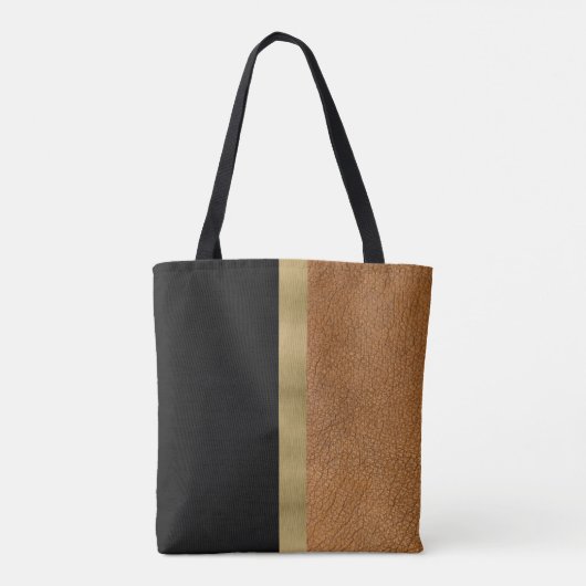 Tote Bag Cuir et noir (Dos)