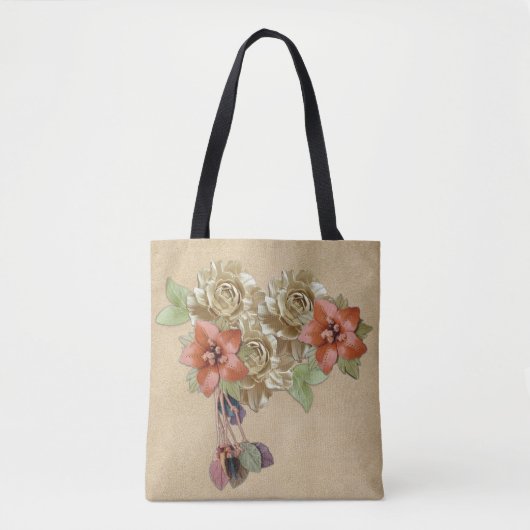 Tote Bag Cuir et velours (Devant)