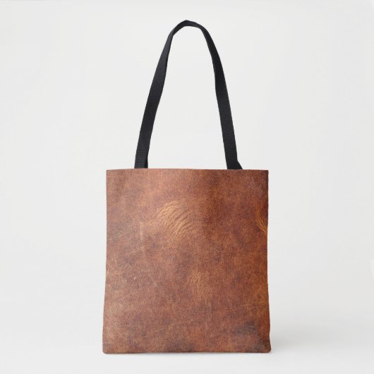 Tote Bag cuir marron abstrait texture fond cuir, t (Devant)