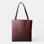 Tote Bag Cuir rouge foncé texturé (Dos)