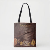 Tote Bag Cuir vintage personnalisé (Devant)