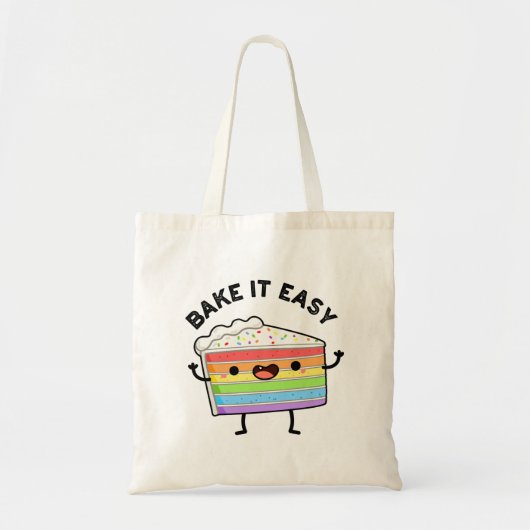 Tote Bag Cuire Il Facile Fâcheux Pun De Gâteau (Devant)