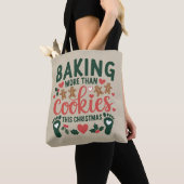 Tote Bag Cuire plus que des biscuits ce Noël Grossesse (De près)