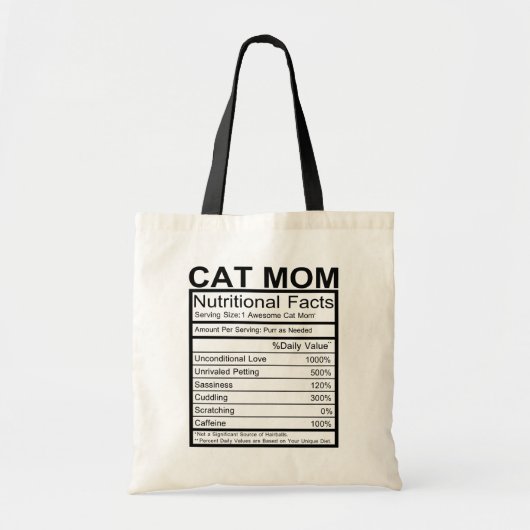 Tote Bag Cuisine Cat Maman Kitten Black Kitty Crazy Cat Dam (Devant)