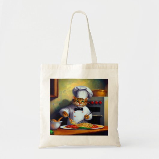Tote Bag Cuisine de chat Spaghetti (Devant)