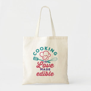 Tote Bag Cuisine Is Love Fabriqué Chef Cuisinier Commode