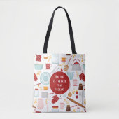 Tote Bag Cuisine Moins Chère Que Thérapie Drôle Cuisine Rou (Devant)