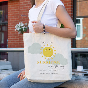 Tote Bag Cuisine Notre Petit Baby shower Jaune Sunshine
