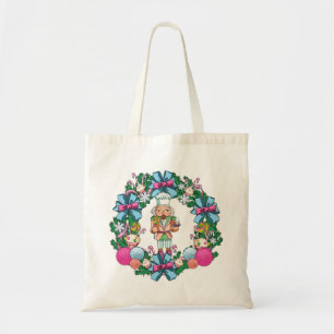 Tote Bag Cuisine Rose Et Bleu Casse-Noisette De Noël