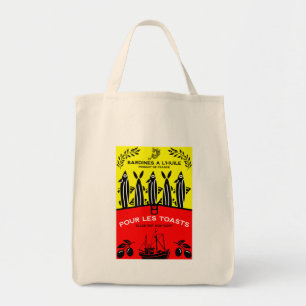 Tote Bag Cuisine vintage de sardine française