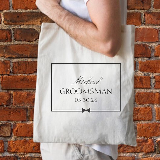 Tote Bag Cuisinier classique personnalisé simple Bowtie