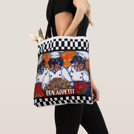 Tote Bag Cuisiniers Dachshund (De près)