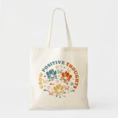 Tote Bag Cultiver des pensées positives, cadeau d'appréciat (Devant)