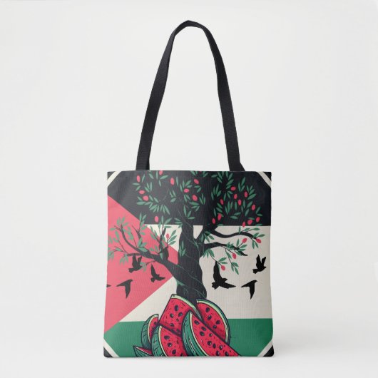 Tote Bag culture palestienne pastèque palestine olivier (Devant)
