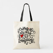 Tote Bag Cumbias sont My Love Language, Spanglish Lettering (Dos)