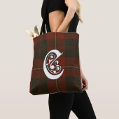 Tote Bag Cunningham Clan Tartan Monogram (De près)