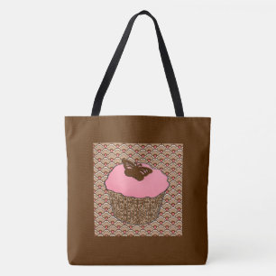 Tote Bag Cupcake rose fraise