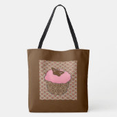 Tote Bag Cupcake rose fraise (Dos)