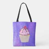 Tote Bag Cupcake sucré avec framboise sur le dessus (Dos)