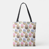 Tote Bag Cupcakes aquarelle (Dos)