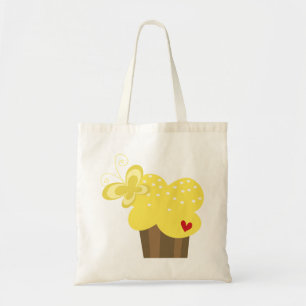 Tote Bag Cupcakes Whimsical Tree Butterflies Sweet Birthday