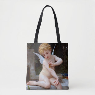Tote Bag Cupidé avec un papillon, Bouguereau