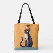 Tote Bag Curieux chat (Dos)