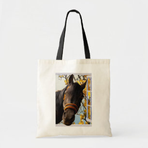 Tote Bag Curieux Cheval À Travers La Fenêtre De La Cuisine
