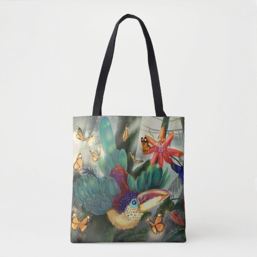 Tote Bag Curl Crested Aracari Toucan (Devant)