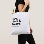 Tote Bag Curls Hustle Dreams ! Citation de cheveux crépus (De près)