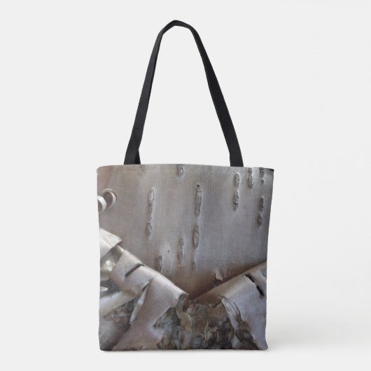 Tote Bag Curly Birch Bark Tree Rustic (Dos)