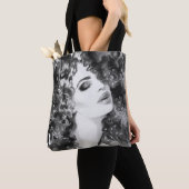 Tote Bag Curly Grace : Mode Aquarelle Beauté (De près)