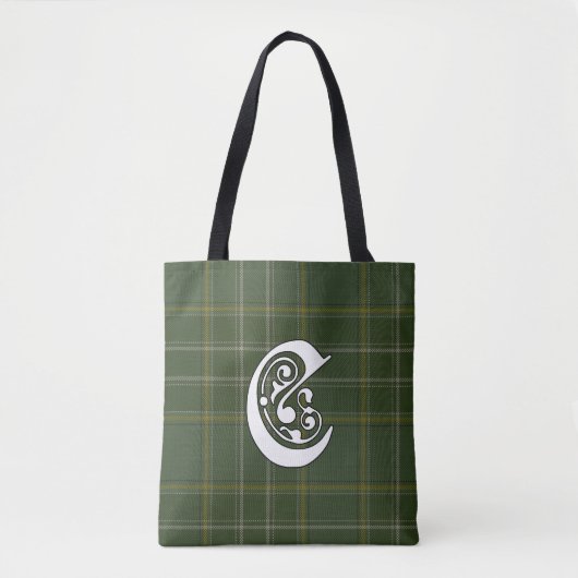 Tote Bag Currie Clan Tartan Monogramme (Devant)