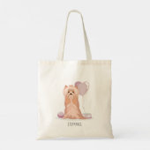 Tote Bag Curte Yorkshire Terrier Anniversaire (Dos)
