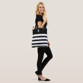 Tote Bag Custom Black & White Monogram (Sur le modèle)