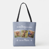 Tote Bag Custom Chien Mom Grey Photo Collage (Dos)