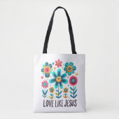 Tote Bag Custom Christian Love Like Jesus (Devant)