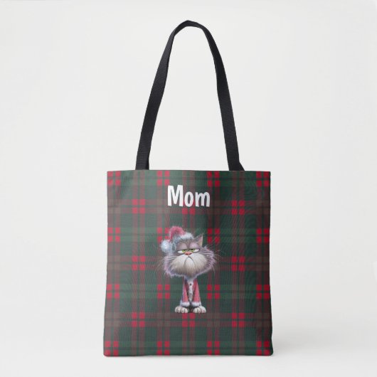 Tote Bag Custom cute santa cat Christmas  (Devant)