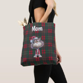 Tote Bag Custom cute santa cat Christmas (De près)