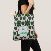 Tote Bag Custom Cute Turtle Leaves Seamless Pattern,  (De près)