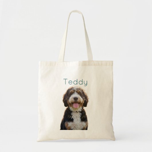 Tote Bag Custom Dog Photo & Name Personalized Doodle Mom (Devant)