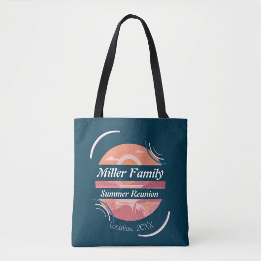 Tote Bag Custom Family Reunion Lake (Devant)