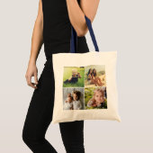 Tote Bag Custom Four Photo Collage (Devant (produit))