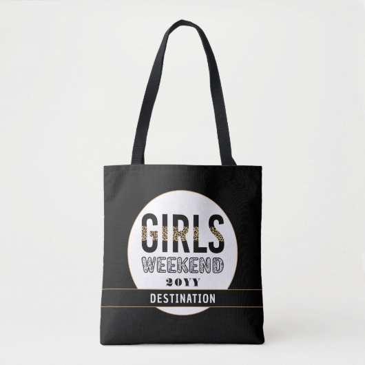 Tote Bag Custom Girls Week-end Girls Trip Vacances (Devant)