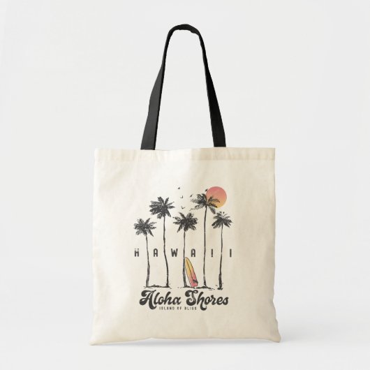 Tote Bag Custom Hawaii Beach Surfer Vacances été Cadeau (Devant)