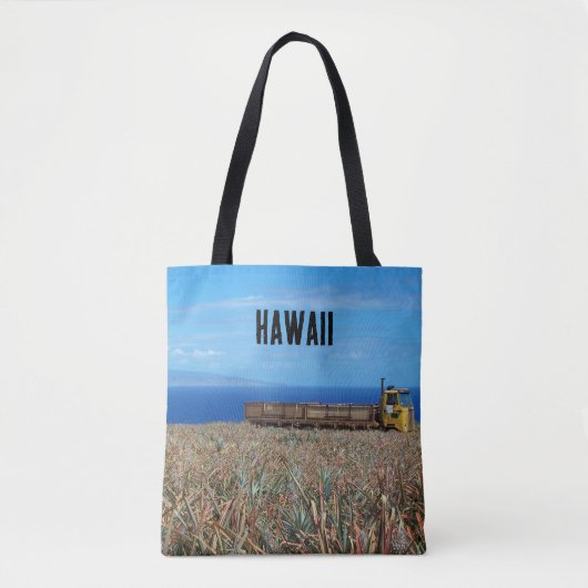 Tote Bag Custom Hawaii Pineappy Farm Ocean View Fourre-tout (Devant)