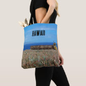Tote Bag Custom Hawaii Pineappy Farm Ocean View Fourre-tout (De près)